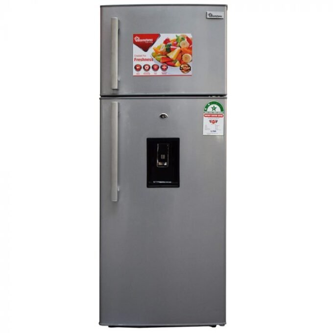 Ramtons RF/130 213 Liters 2 Door Direct Cool Fridge with Dispenser, Silver