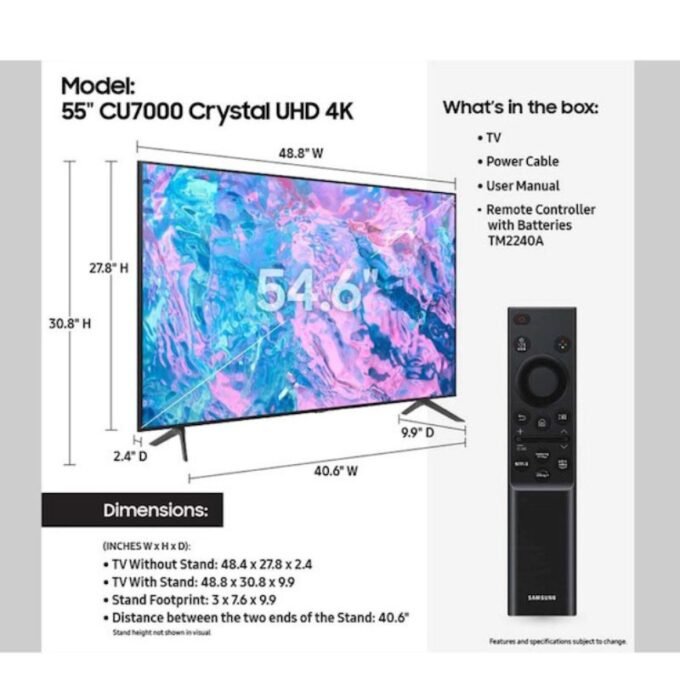 Samsung 50CU7000 50 inch CU7000 Crystal UHD 4K Smart TV - Image 9